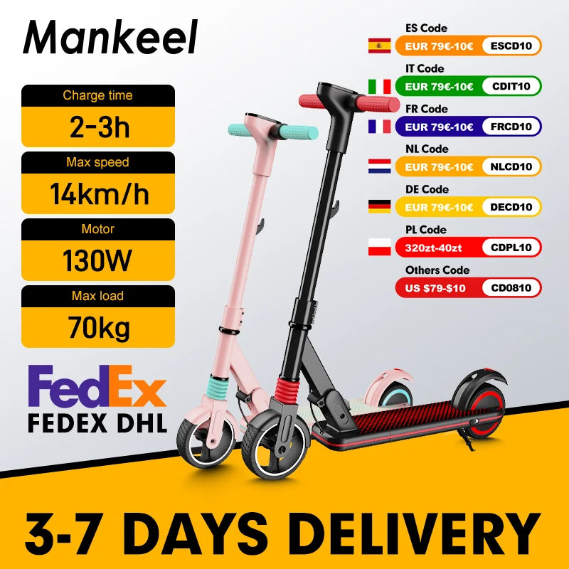 Trottinette électrique enfance - vitesse 14km/h Max