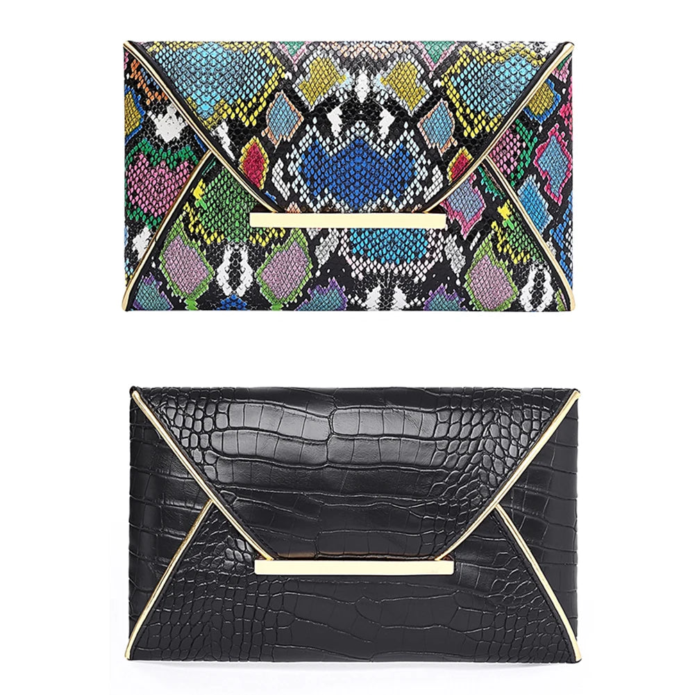 Pochette femme multicolore en cuir - ShopGET®