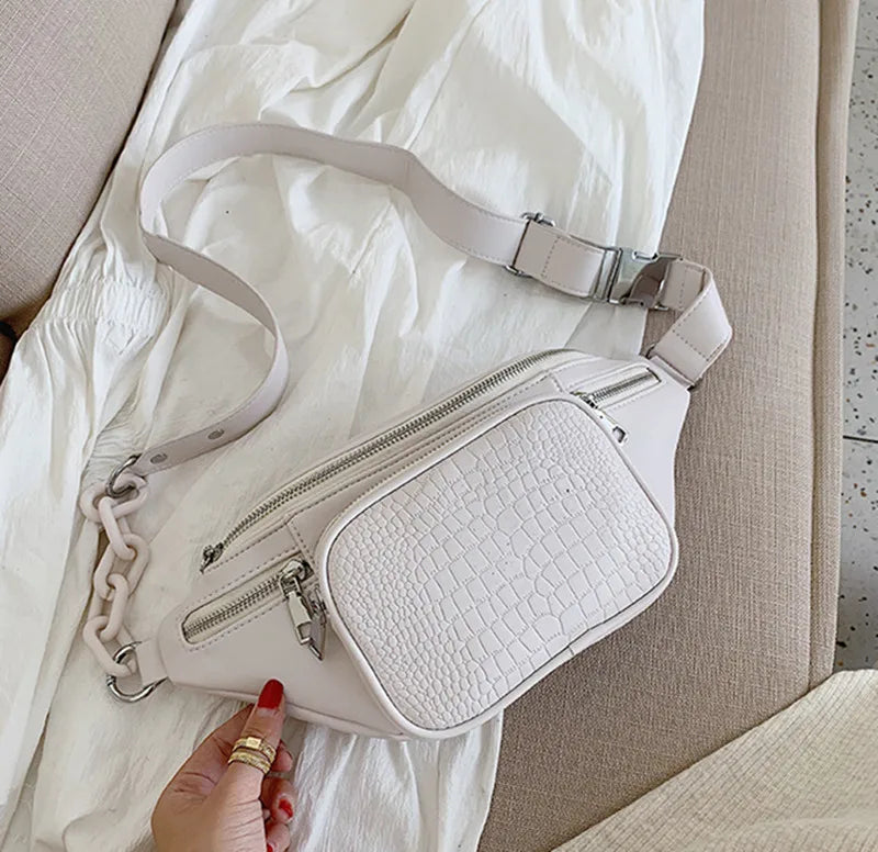 Sac banane en cuir femme