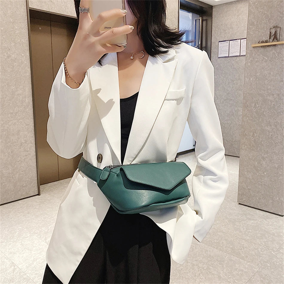 Sac banane en cuir  à bandoulière voyage