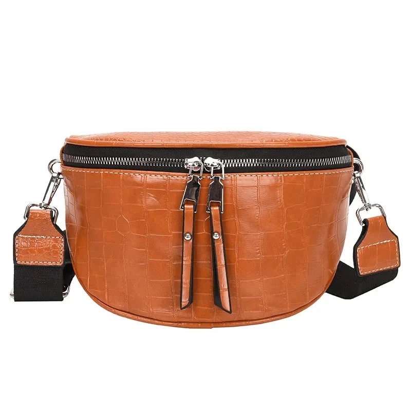 Sac banane femme chic marron de luxe