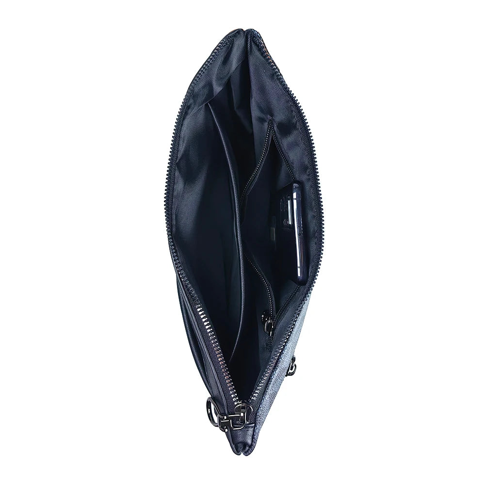 Pochette homme en plaid de couleur bleu Bleu-ShopGET® 