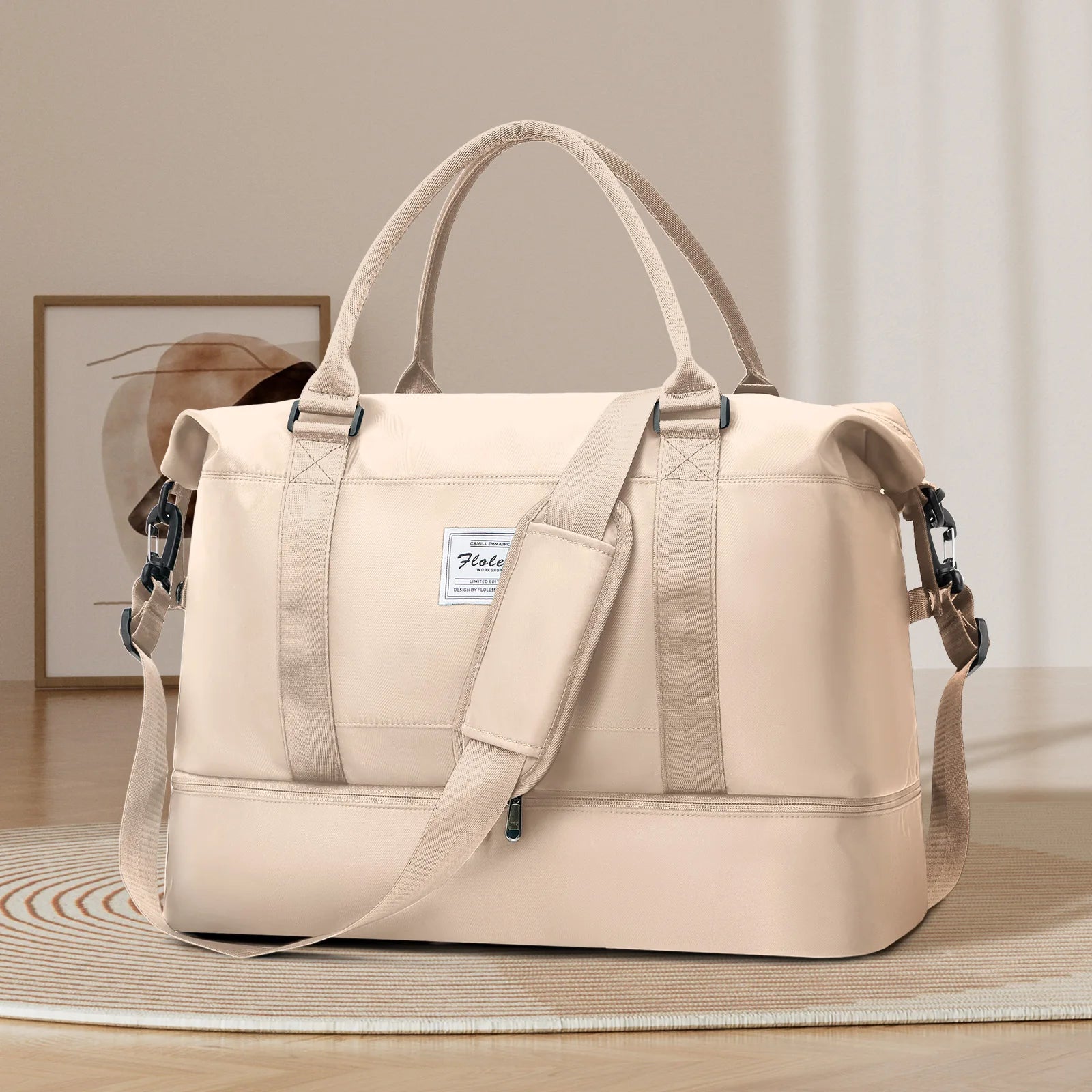 Sac weekend classique pour homme Bleu A-Bleu B-Noir-Beige-Pourpre-Vert-Gris-ShopGET® 