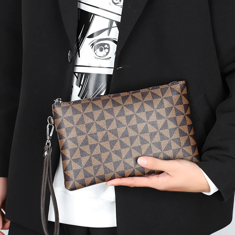 Pochette homme élite moderne Bleu / 24cm x 15cm x 2cm-Bleu / 28cm x 19cm x 2cm-Marron / 24cm x 15cm x 2cm-Marron / 28cm x 19cm x 2cm-ShopGET® 