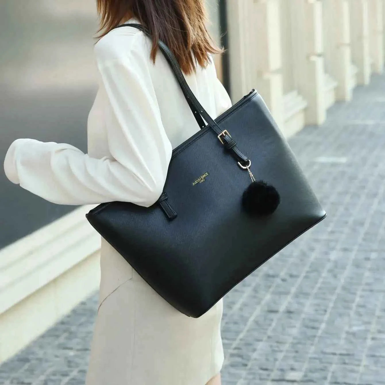 Sac cabas femme noir A / Extra Large-B / Extra Large-C / Extra Large-D / Extra Large-E / Extra Large-F / Extra Large-ShopGET® 