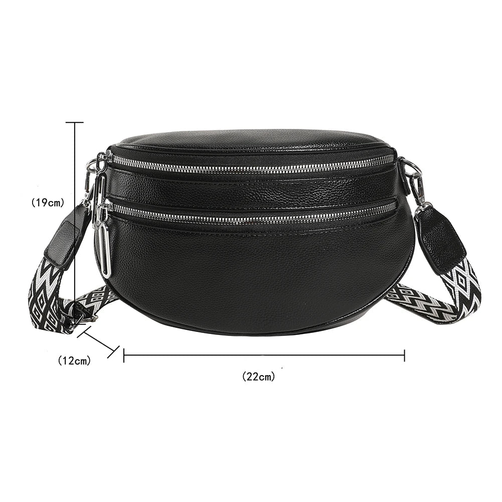 Sac banane femme chic en cuir à large sangle - ShopGET®