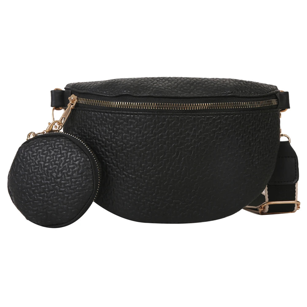 Sac banane de luxe noir pour femme - ShopGET®