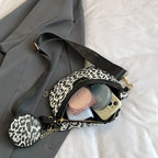 Sac banane léopard demi-lune de luxe