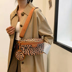 Sac banane léopard demi-lune de luxe