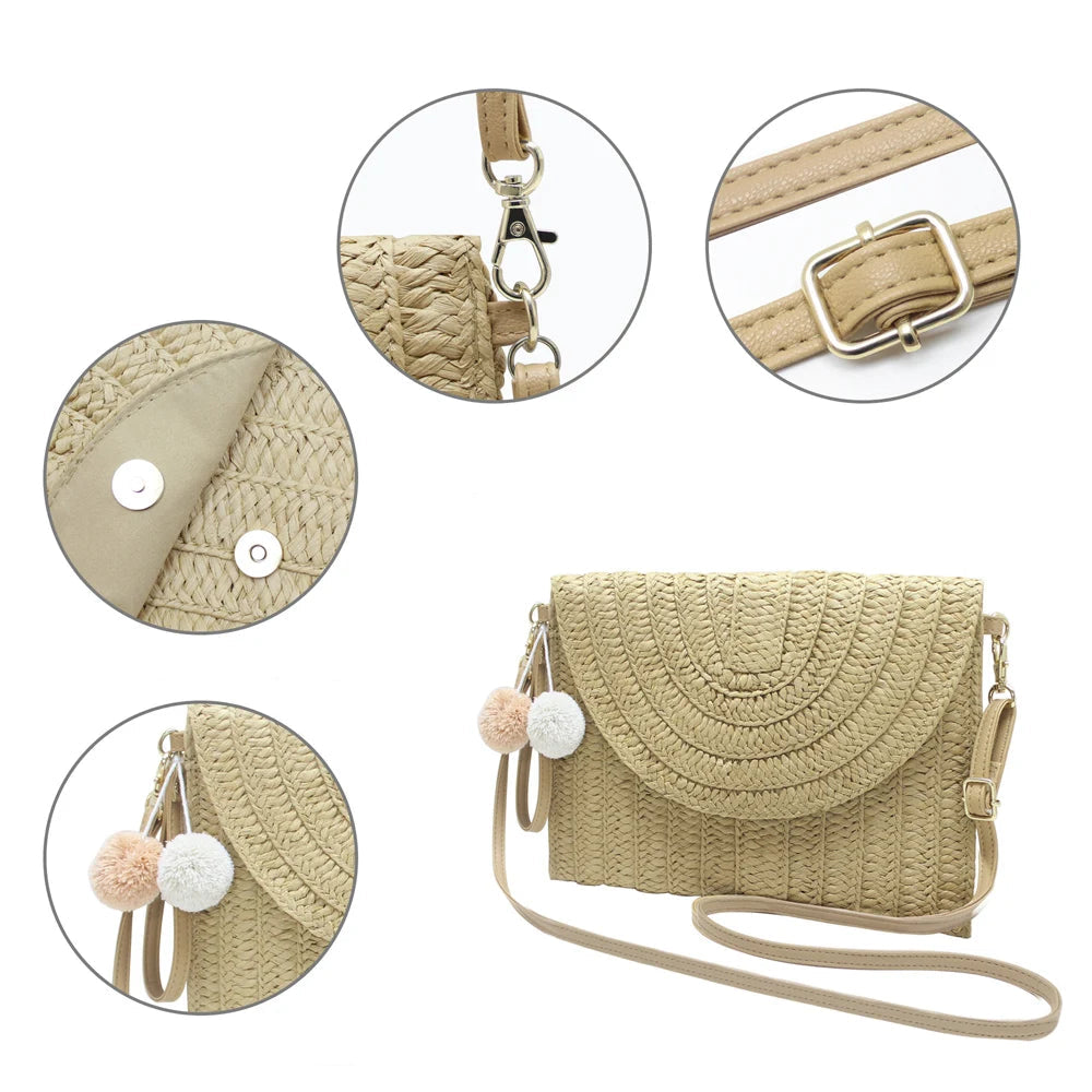 Pochette sac bandoulière Beige / 28 x 21 cm-Marron A / 28 x 21 cm-Marron B / 28 x 21 cm-ShopGET® 