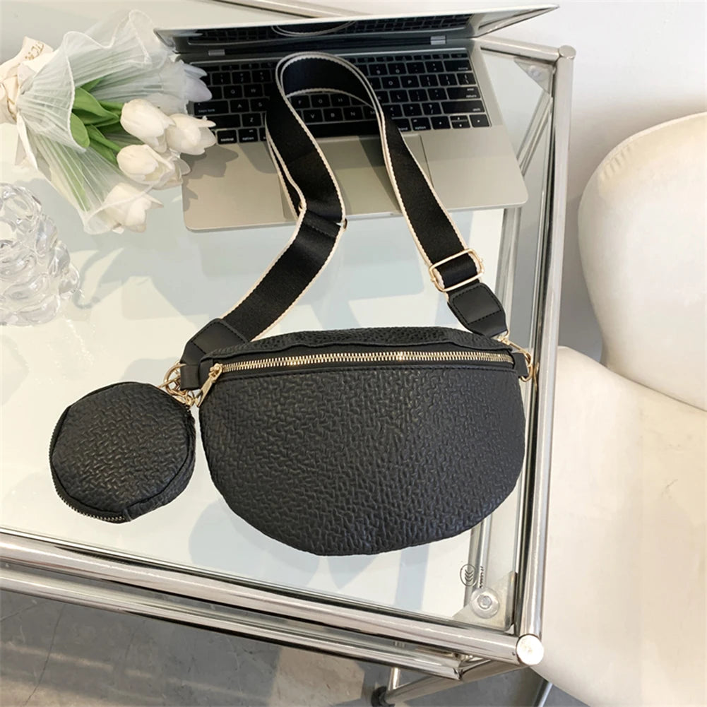 Sac banane de luxe noir pour femme - ShopGET®