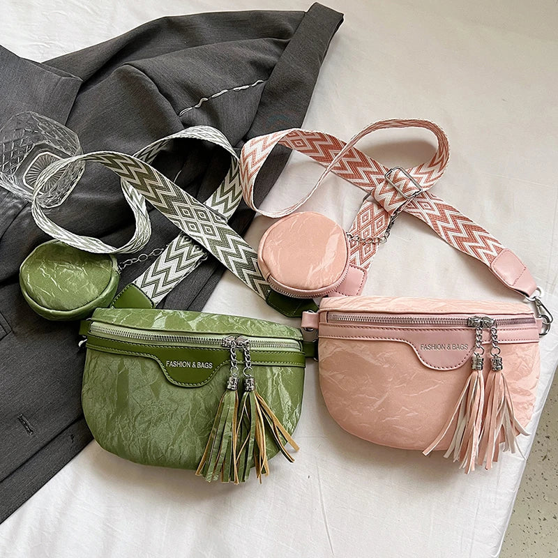 Sac banane femme chic  décontracté vert