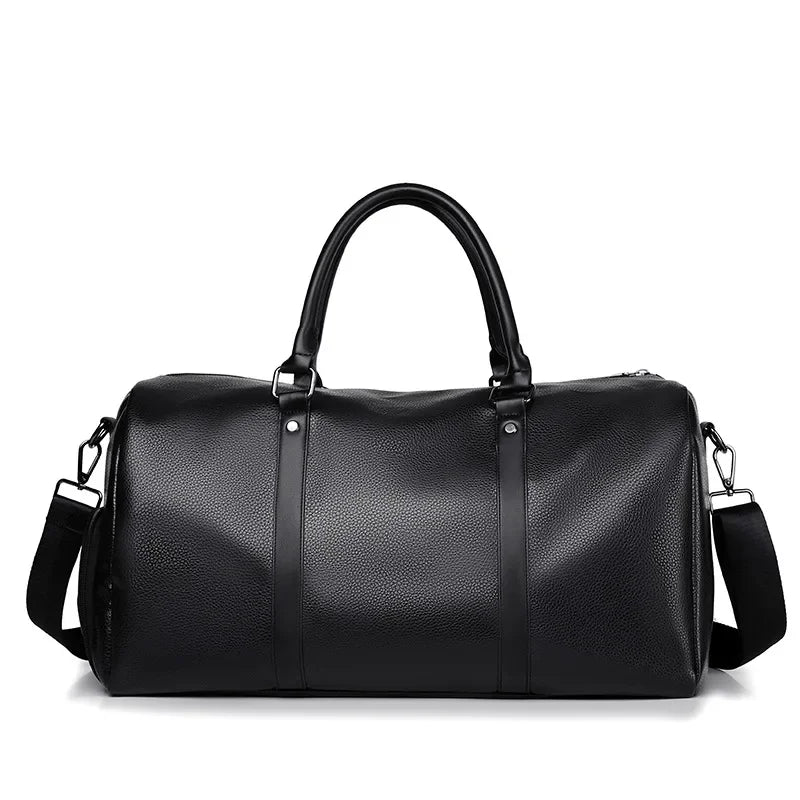Sac weekend homme cuir marron Marron-Noir-ShopGET® 