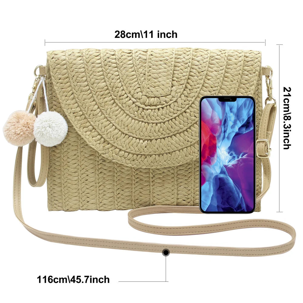 Pochette sac bandoulière Beige / 28 x 21 cm-Marron A / 28 x 21 cm-Marron B / 28 x 21 cm-ShopGET® 