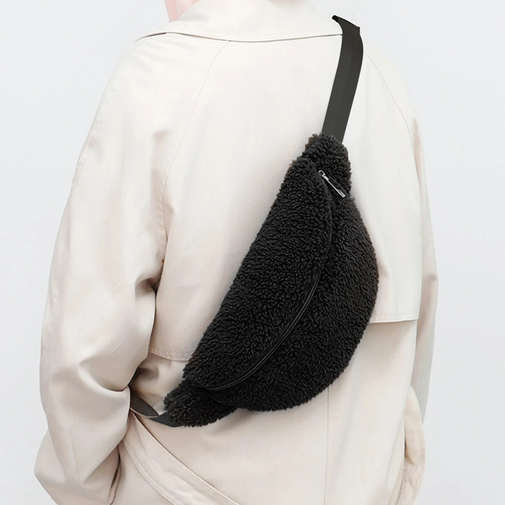 Sac banane velours marron