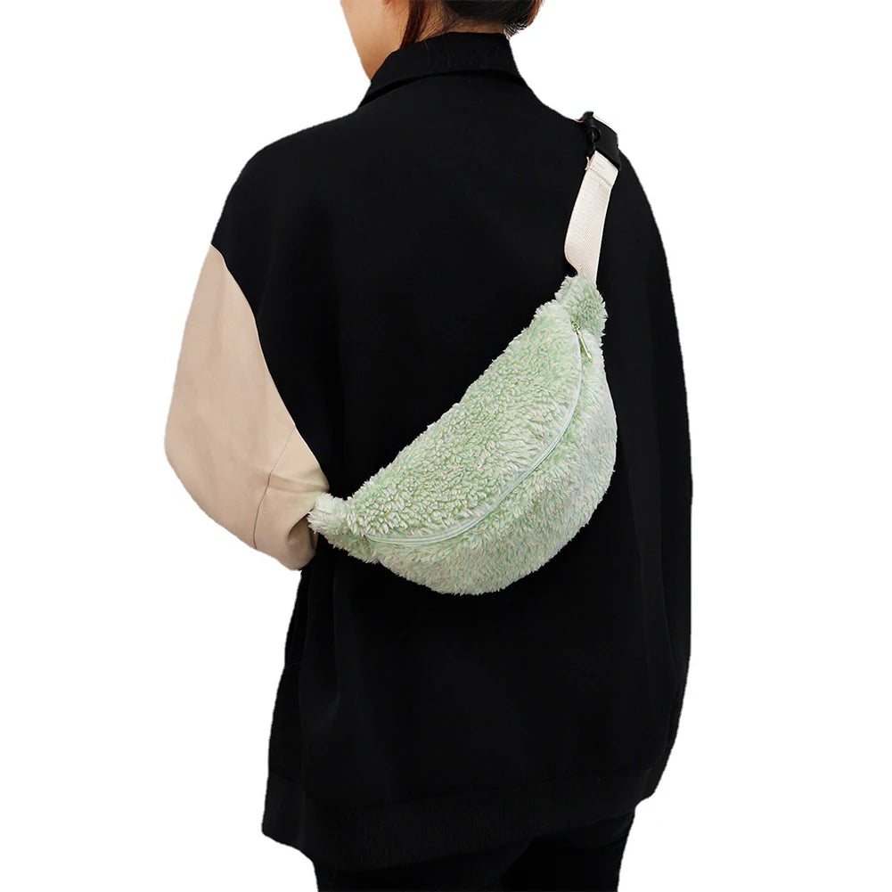 Sac banane velours marron