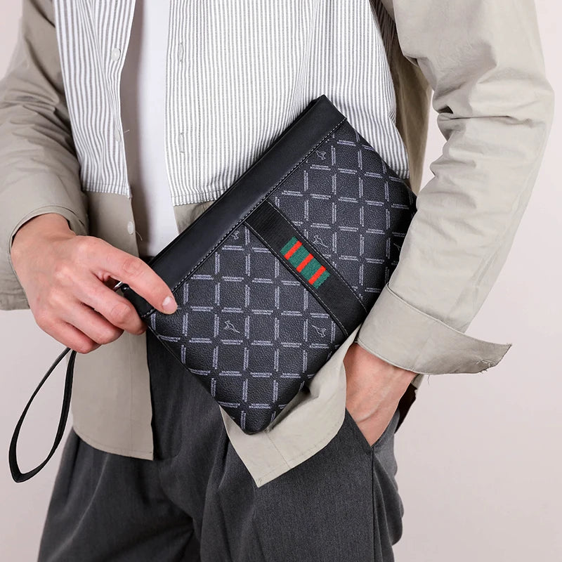 Pochette homme business men Noir A / 17cm x 27cm x 3cm-Noir B / 17cm x 27cm x 3cm-ShopGET® 