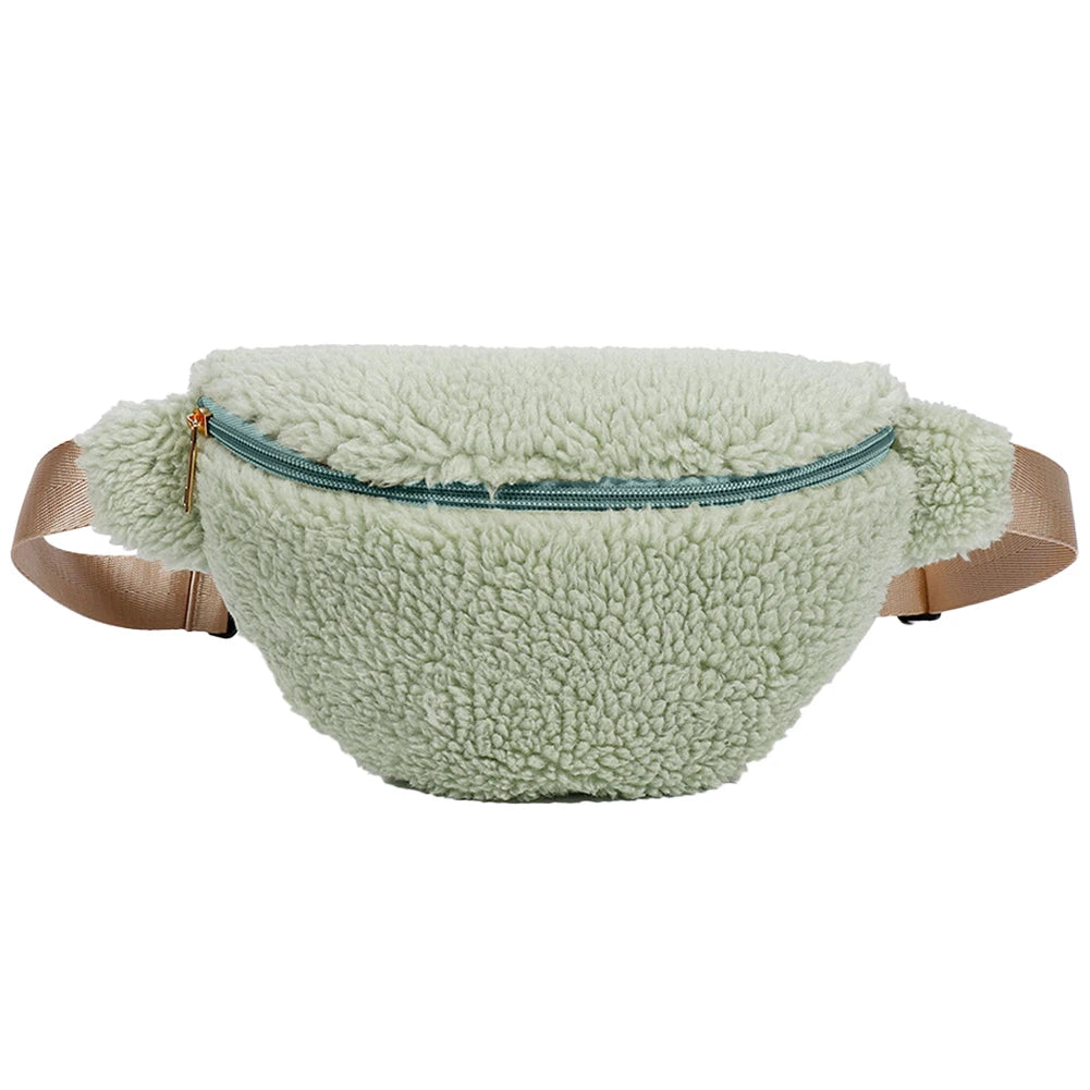 Sac banane velours marron