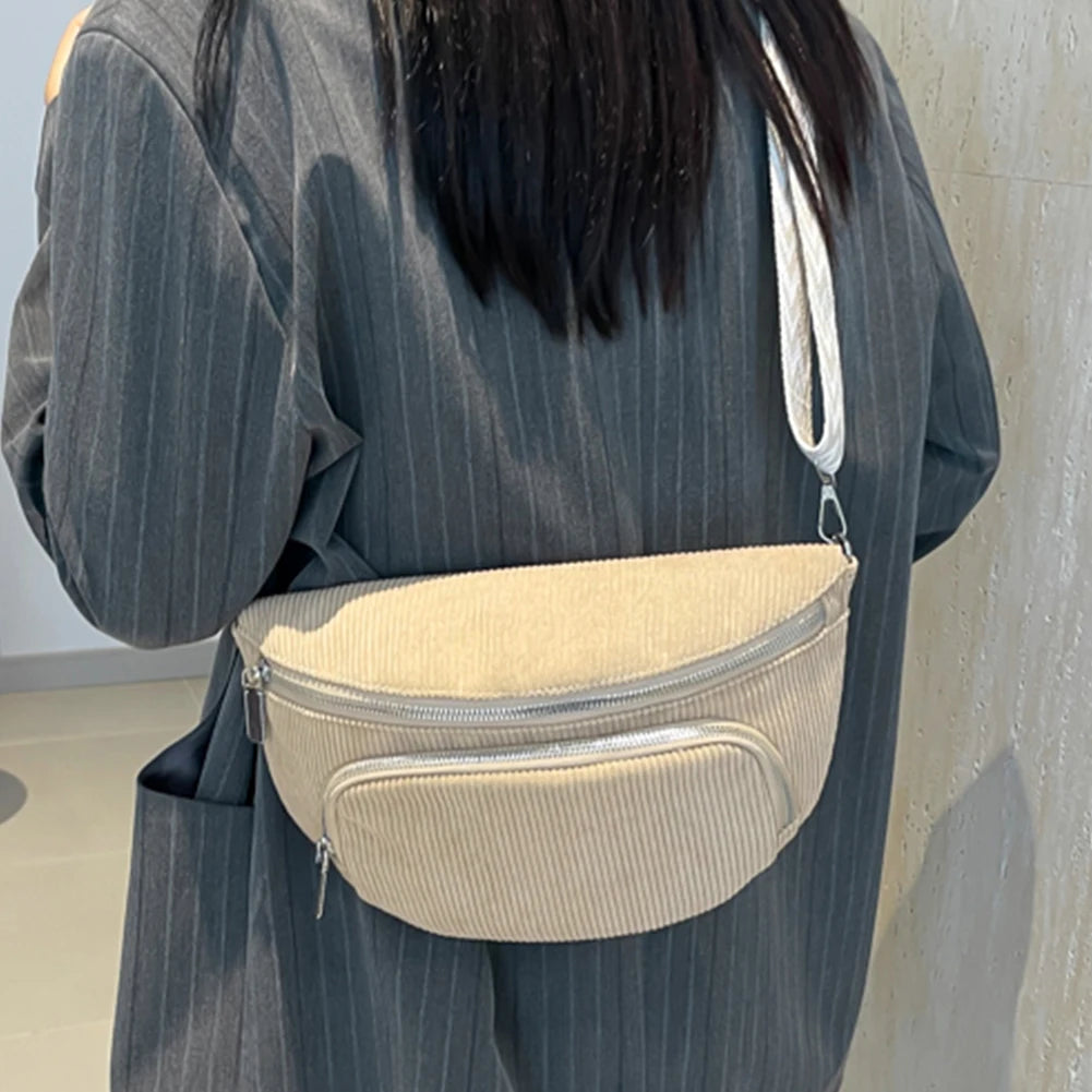 Sac banane velours camel kaki