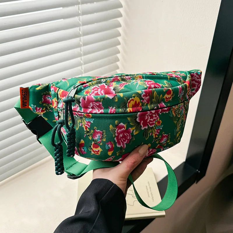 Sac banane voyage floral pour femme - ShopGET®