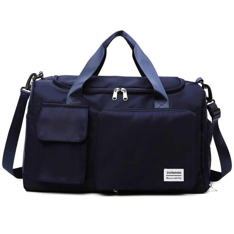 Sac weekend femme multi compartiment Vert-Bleu-Vert rose-Beige-Bleu A-Pourpre A-Gris-Rose A-Rose B-Kaki-Pourpre B-Bleu Ciel-Noir-ShopGET® 