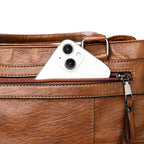 Sac cabas femme rectangulaire Gris-Marron-Jaune-Noir-ShopGET® 