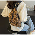 Sac banane léopard en canvas tendance