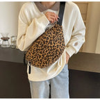 Sac banane léopard en canvas tendance