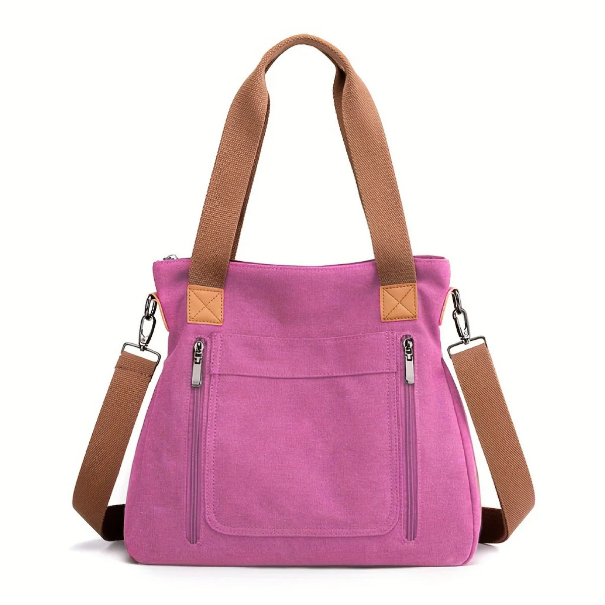 Sac cabas femme en tissu Canvas A-B-C-D-E-F-G-H-Noir-Marron-Bleu-Pourpre-I1-A-Gris-I1-B-I1-C-rose rouge-I1-D-I1-E-ShopGET® 